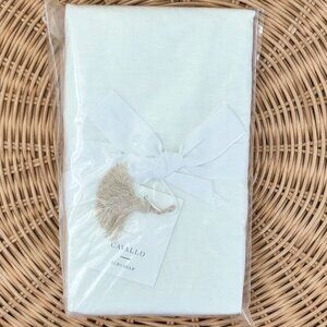 NEW Serena & Lily Cavallo Linen Euro Pillow Sham-White